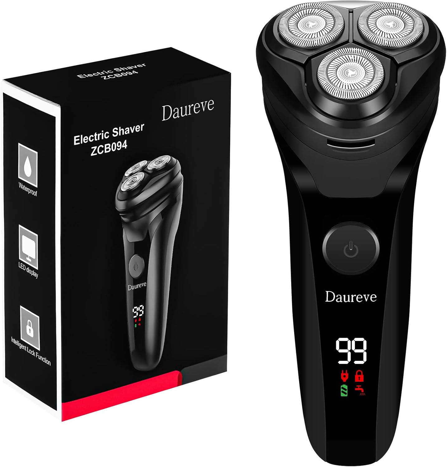 Skiennix Electric Razor - 2025 Rechargeable Shaver with USB Charging | Washable Design (Black)