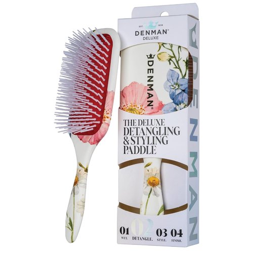 Denman Detangling Paddle Brush - Versatile Wet/Dry Hair Styler for All Hair Types | Ideal for Men & Women