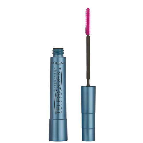 L'Oreal Paris Telescopic Original Lengthening Mascara Bundle with Waterproof Black 0.27 Fl Oz. and Washable Black Brown 0.27 Fl Oz.