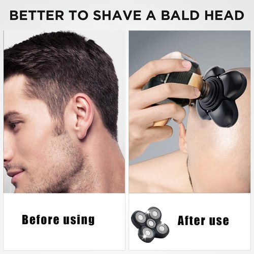 7 Head Shaver Replacement Razor Heads for Many Brands Bald Men's Electric Foil Shaver Replacement,Universal Shaver Replacement Blades for Electric Razor for Men Bald and Face