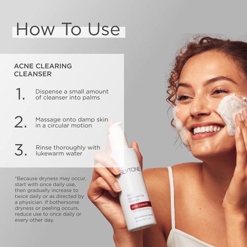 Glytone Acne Clearing Cleanser - Daily Face Wash with 2% Salicylic Acid for Oily Skin - 6.7 fl oz