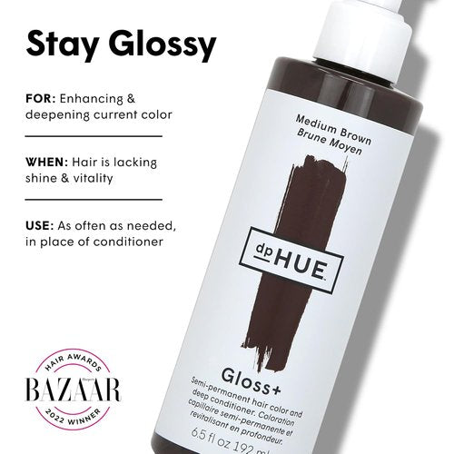 dpHUE Gloss+ Medium Brown | Boost Fading & Enhance Faded Hair Color | 8-12 Applications