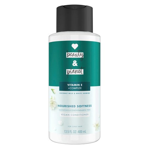 Love Beauty and Planet Conditioner - Vitamin E Coconut Milk & White Jasmine for Curly Hair | 13.5 oz, Sulfate-Free