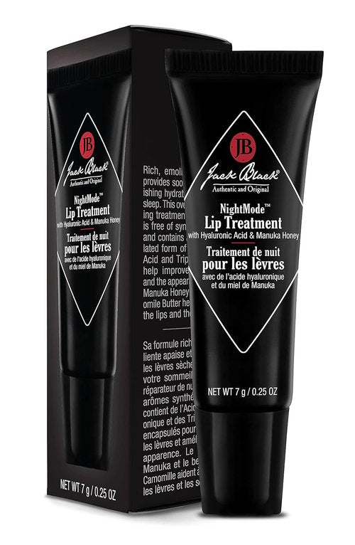 Jack Black NightMode Lip Treatment - Hydrating Overnight Lip Mask with Hyaluronic Acid | Moisturizing Balm