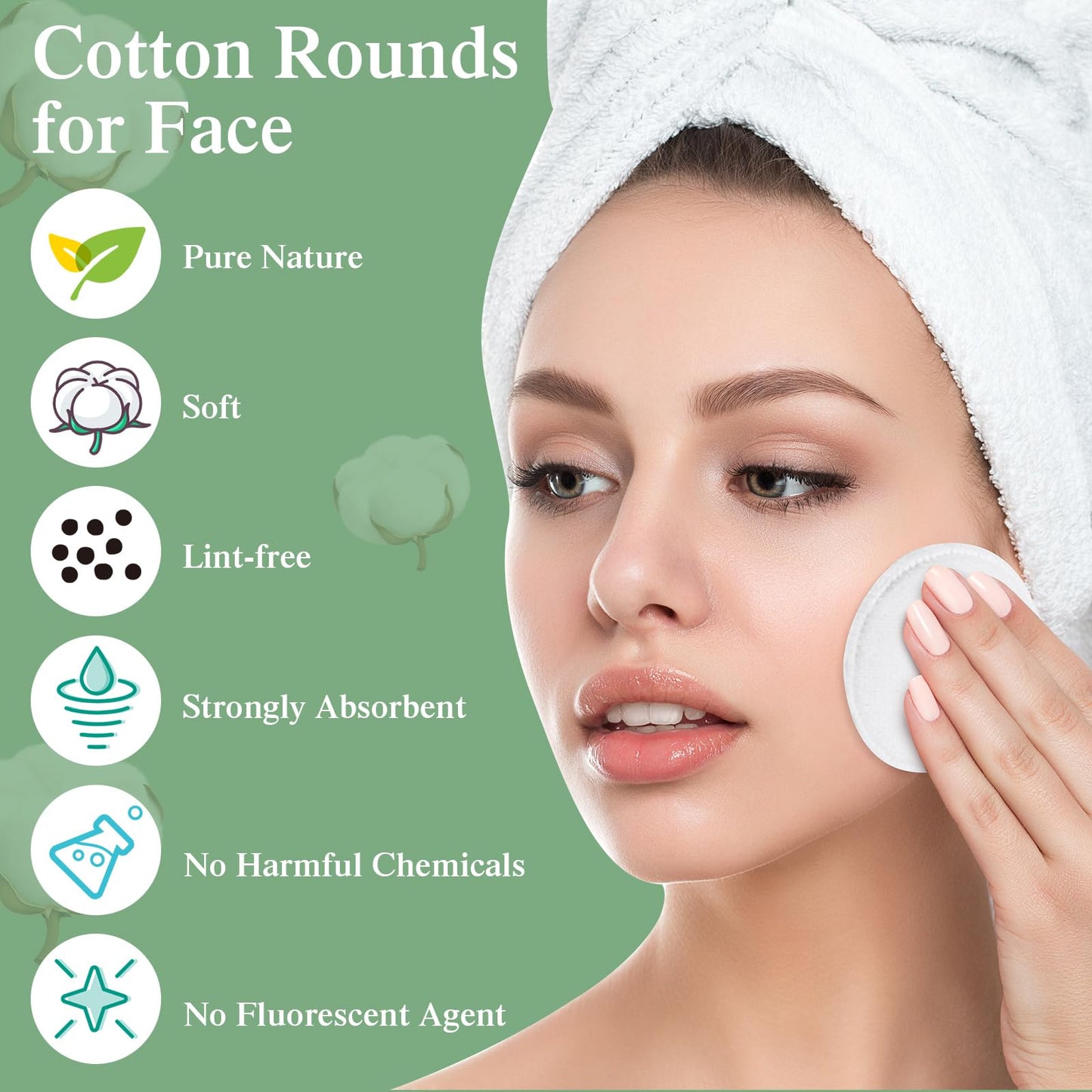 Maxcheck 1500 Pcs Cotton Rounds Bulk Exfoliating Rounds for Face Makeup Remover Cotton Facial Pads for Face Makeup Removal Toner Pads