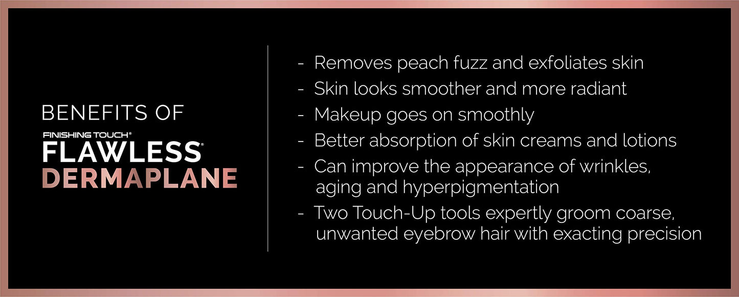 Finishing Touch Flawless Dermaplane Facial Exfoliator and Hair Remover, 4 Count (Pack of 2)