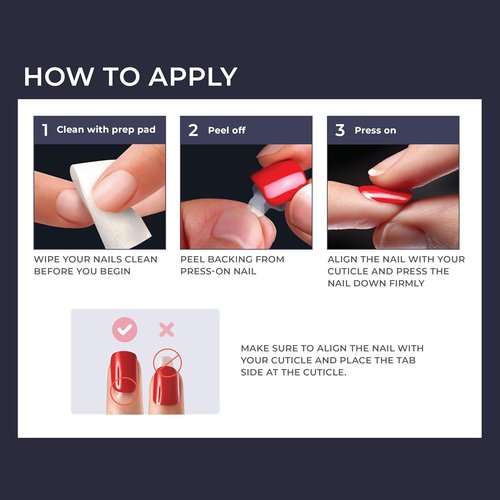 KISS imPRESS Press-On Nails - Dream It Up Design in Light Pink | Short Wider Squoval Shape, 30 Nails Included