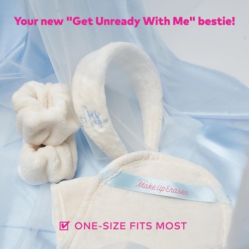 Original MakeUp Eraser Drip Eraser Set - Absorbent Headband & Wristbands for Spa Use | 3-Piece Set