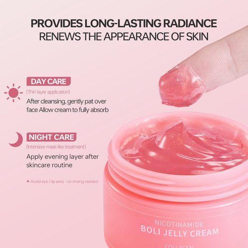BOLI Collagen Jelly Cream - Hydrating Moisturizer with Niacinamide & Hydrolyzed Collagen (120g)