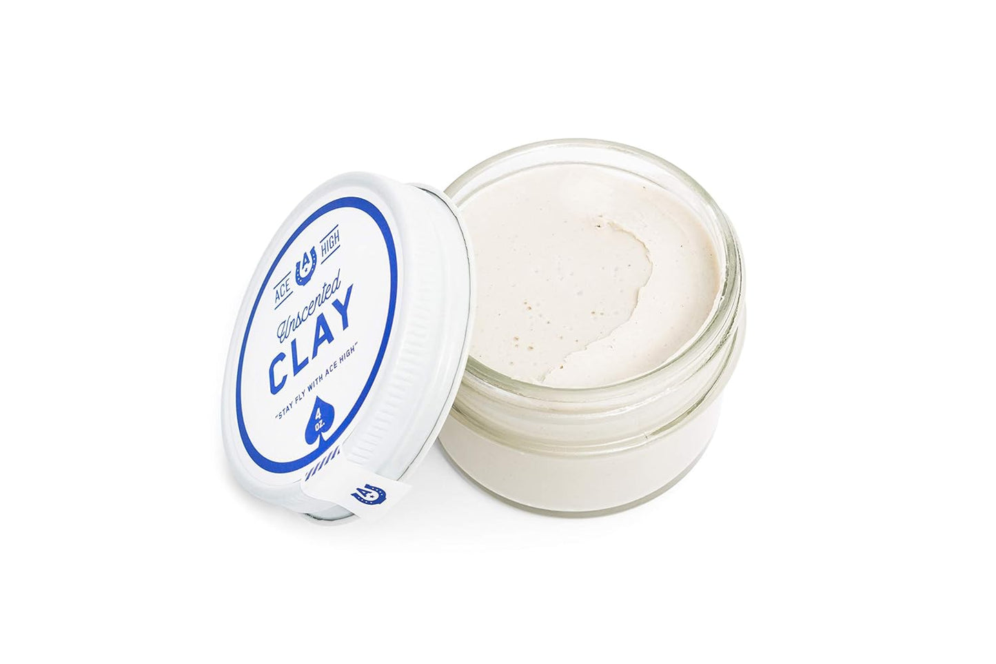 Ace High Hair Clay - Unscented Strong Hold with Satin to Matte Finish | Adds Texture & Thickness, 4oz