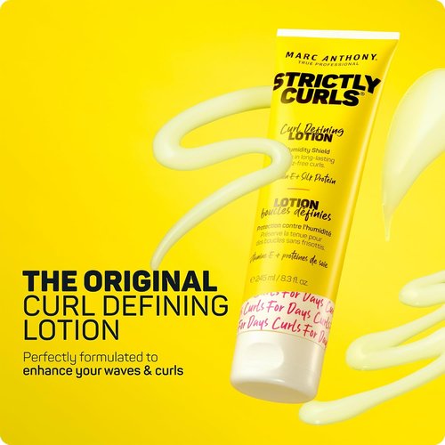 Marc Anthony Curl Defining Hair Styling Lotion - Long-Lasting Moisturizing Gel for Curly Hair | Reduces Frizz & Enhances Shine