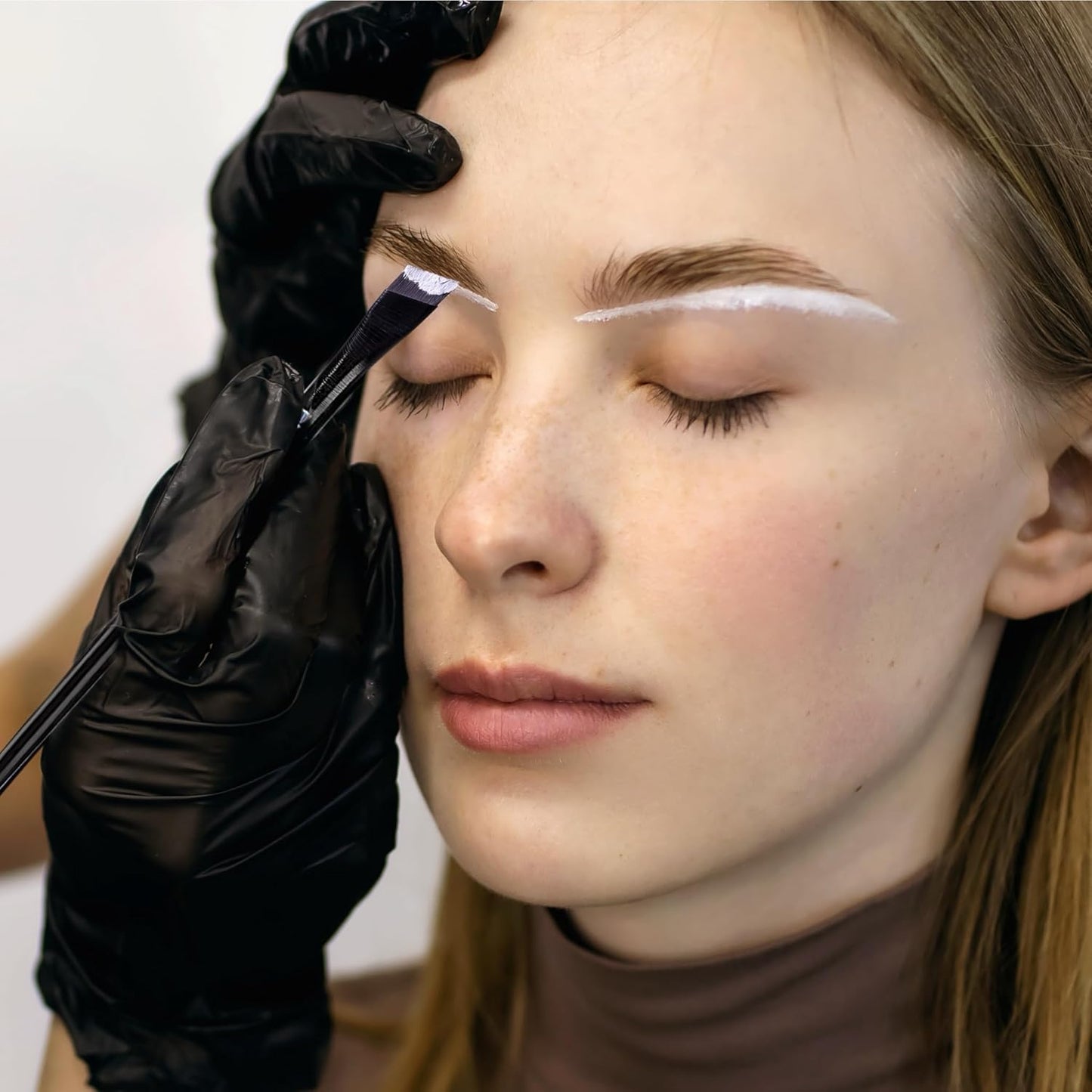 Skiennix Brow Mapping Kit - White Brow Paste 15g, 30m Mapping String & 2 Eyebrow Brushes for Microblading