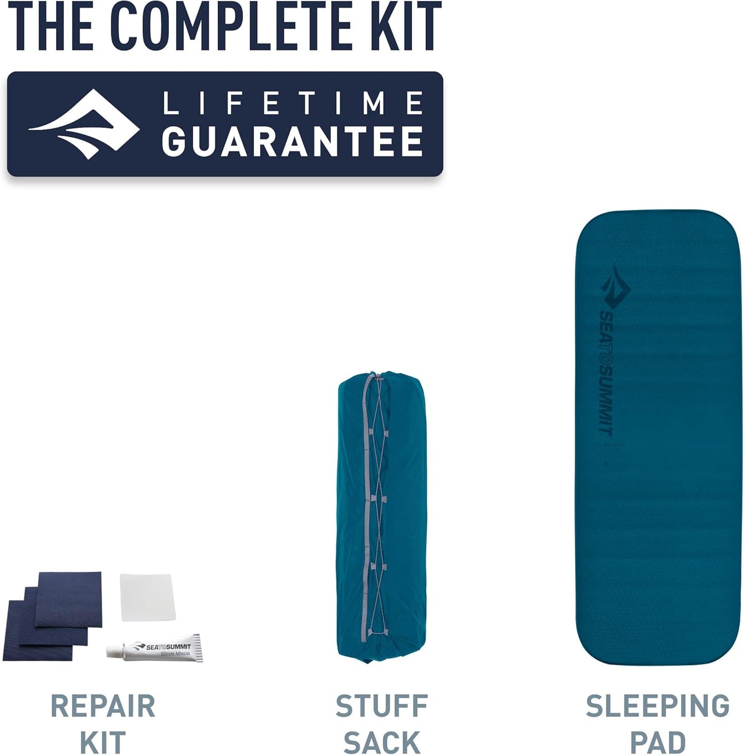 Sea to Summit Comfort Deluxe Double Sleeping Pad - Self-Inflating Foam in Byron Blue