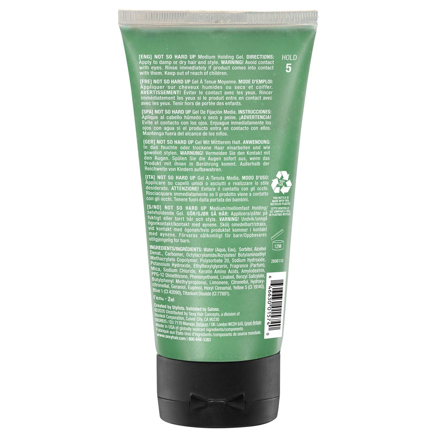 SexyHair Medium Holding Gel - Flexible Formula for All Hair Types | 5.1 Oz | Re-Styling Made Easy