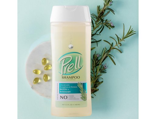 Prell Biotin & Rosemary Shampoo + Conditioner Set - Strengthens & Revives Fine Hair | Color-Safe | 13.5 fl oz