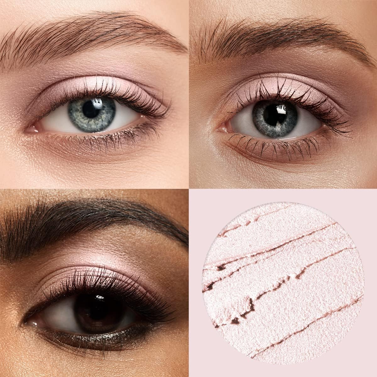 Cream Single Eyeshadow Stick with Blending Brush, Hypoallergenic Eye Shadow Sticks Makeup, Pro Waterproof & Long Lasting Eye Brightener Stick, Eyeshadow Pencil Crayon Shimmer #74