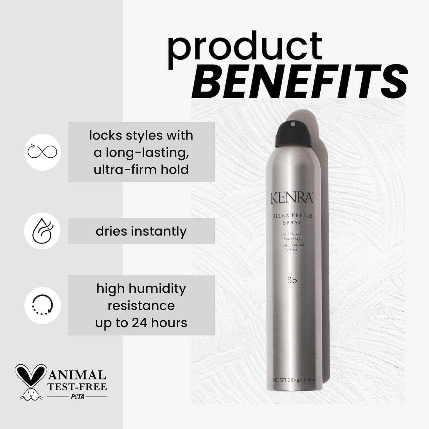 Ultra Freeze Spray 30 - Ultimate Hold Hairspray | Long-Lasting, Fast-Drying Formula | Humidity Resistant, Flake-Free Finish