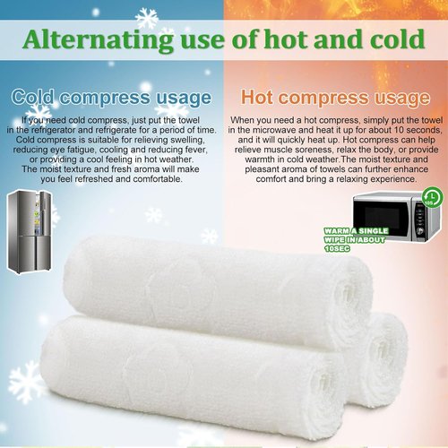 Moist Cotton Towels - Individually Wrapped Refreshing Towelettes | 100 Count in Lavender, Green Tea, Lemon & Cucumber