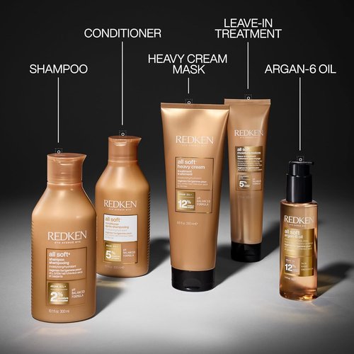Redken All Soft Leave-In Treatment - Moisture Restore for Dry, Brittle Hair | Humidity & Frizz Protection