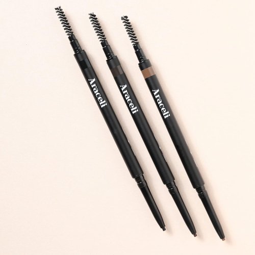 Araceli Beauty Eyebrow Pencil - Ultra-Slim Precision Tip & Spoolie for Long-Lasting, Water-Resistant Brows | Dark Brown