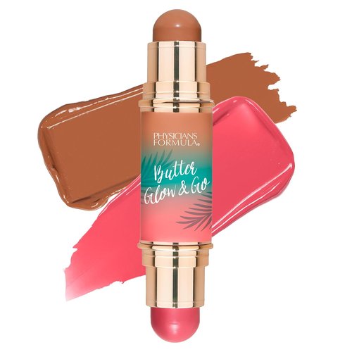 Physicians Formula Butter Glow & Go Multiuse Stick - Ultra-Creamy Radiant Finish with Murumuru Butter | Vegan & Cruelty-Free, Berry Tan