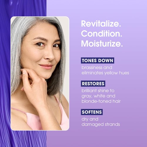 One 'n Only Shiny Silver Purple Shampoo - Argan Oil Toning for Blonde, Gray & Highlighted Hair - 12 fl oz