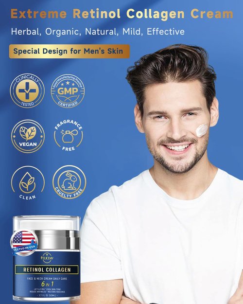 Felicemy 6-in-1 Face Cream for Men - Anti-Aging Moisturizer with Retinol & Hyaluronic Acid | 1.7 Fl Oz