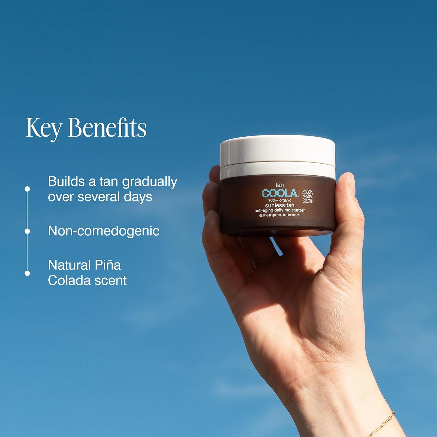 COOLA Organic Self Tanner Face Moisturizer - Anti-Aging, Vegan & Gluten-Free, 1.5 Fl Oz