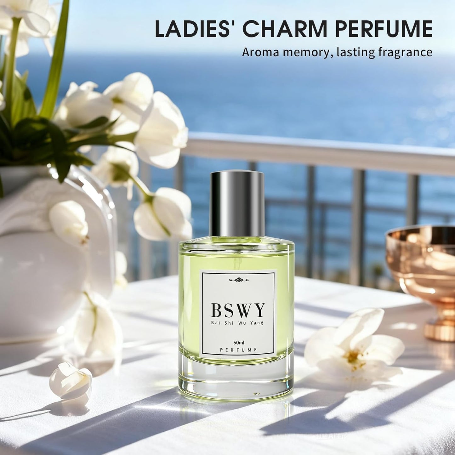 Skiennix Women's Eau de Parfum - Cozy Floral Jasmine & Sweet Vanilla - Long-Lasting Travel Size 1.7oz (50ml)