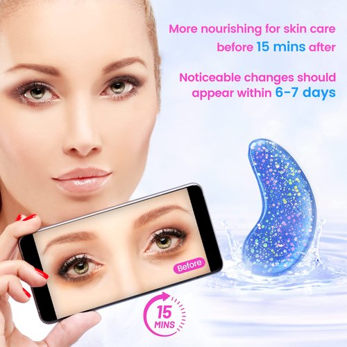 Onespring Eye Masks (8 Pairs) - Travel Essentials - Under Eye Patches for Dark Circles, Puffiness, Fine Lines with Collagen, Revitalises and Refreshes Your Skin, Bridesmaid Gift for Her