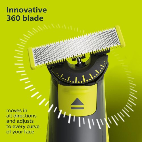 Philips Norelco OneBlade 360 Replacement Blades - Durable Stainless Steel for Trimming & Shaving | 2-Pack QP420/80