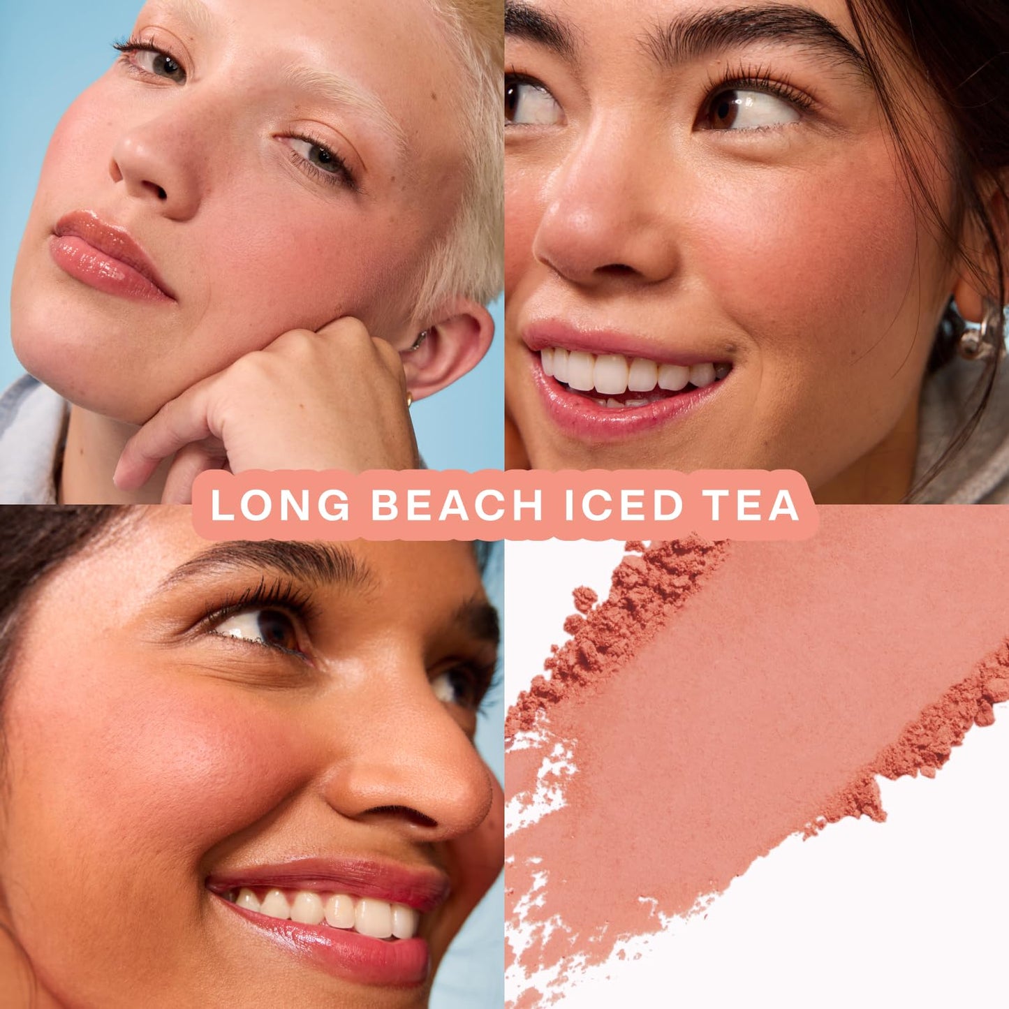 Tower 28 GetSet Matte Powder Blush - 12-Hour Long-Lasting Blush for Smooth Skin | Talc-Free, Sweat-Proof - Long Beach Iced Tea (1.13 oz)