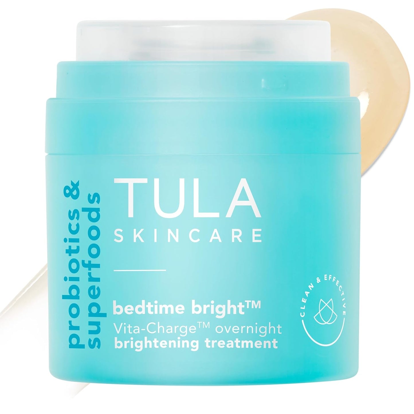 TULA Skin Care Bedtime - Bright Vita-Charge Overnight Treatment with Vitamin C & Niacinamide | 1.7 fl oz