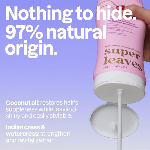 ATTITUDE Amplifying Conditioner for Curly Hair - Coconut Oil Vegan Detangler | 16 Fl Oz, Naturally Derived Ingredients