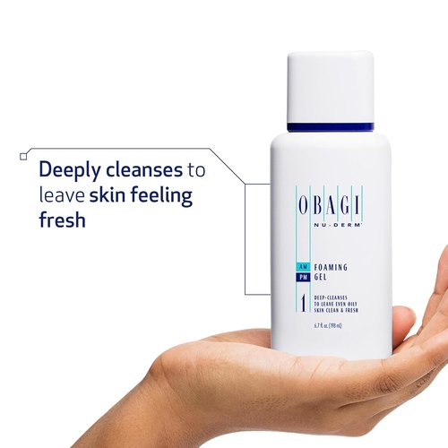 Obagi Nu-Derm Foaming Gel Cleanser & Toner Bundle - Gently Cleanses & Tones with Witch Hazel & Aloe Vera for Normal to Oily Skin