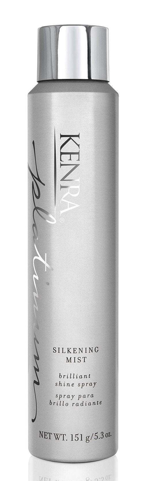 Kenra Professional Platinum Silkening Mist 80% | Brilliant Shine Spray | Smooths Flyaways, Detangles and Tames Frizz | Humidity Protection | All Hair Types | 5.3 oz