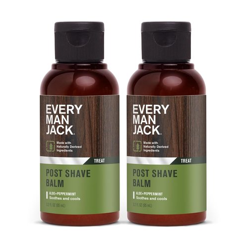 Every Man Jack Post Shave Balm - Calms Irritation & Hydrates Skin - Naturally Derived Ingredients - 3.2oz | 2 Pack