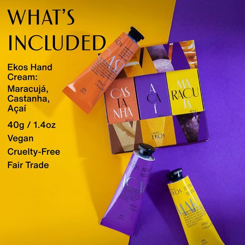 Natura Hand Cream Set | 3-Pack Vegan Hydrating Balm with Passion Fruit, Brazil Nut & Açaí - Travel Size