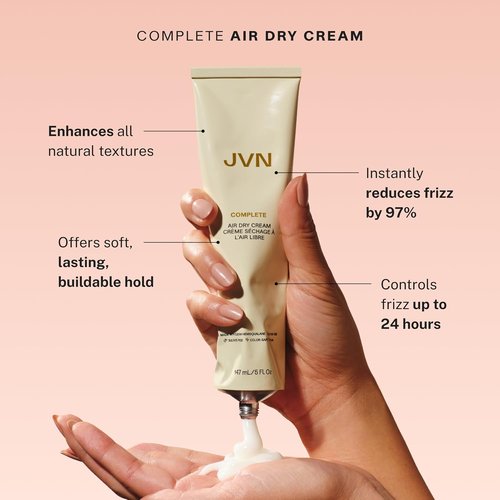 JVN Travel Essentials Hair Care Set - Air Dry Cream, Recovery Serum & Scalp Oil | Silicone-Free, Pack of 3