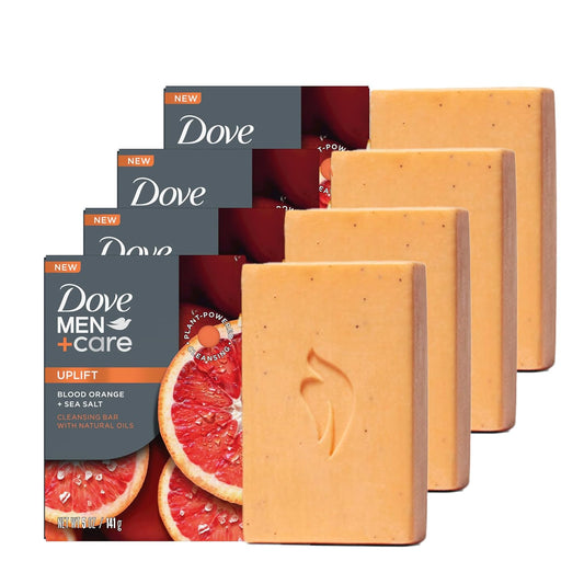 Dove Men+Care Cleansing Bar Soap - Blood Orange & Sea Salt | 4-in-1 Hair, Body, Face & Shaving Bar - 5 oz