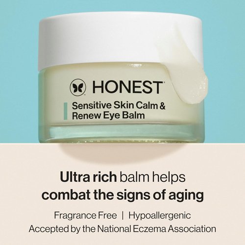 Honest Beauty Eye Balm - Moisturizing & Firming for Sensitive Skin | Hypoallergenic, Fragrance-Free, 0.5 oz