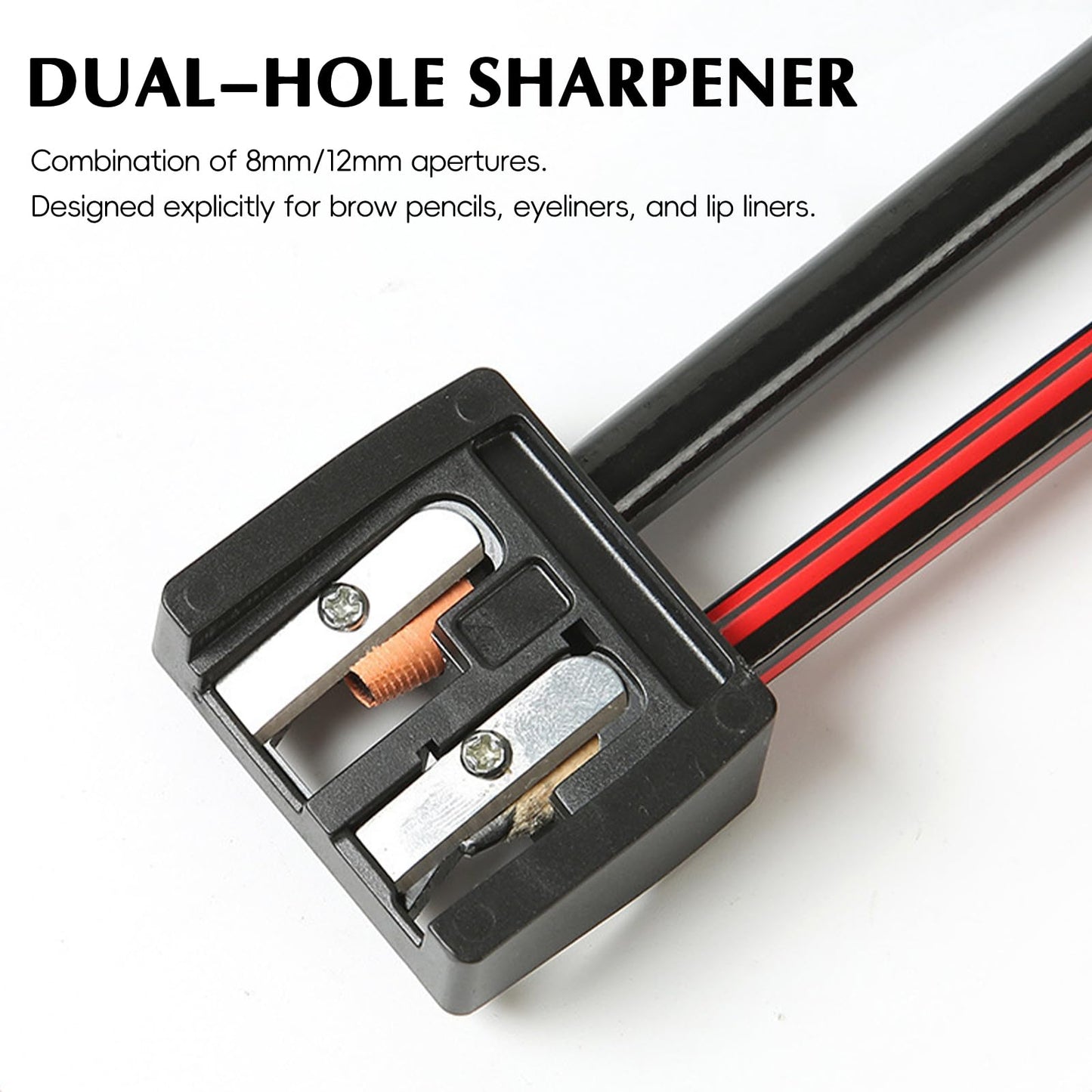 Eyebrow Pencil Shaper Cosmetic Sharpener - Eyeliner and Lip Liner Sharpener for Waterproof Peel Off Brow Pencils - Compact Duckbill-Shape Makeup Tools