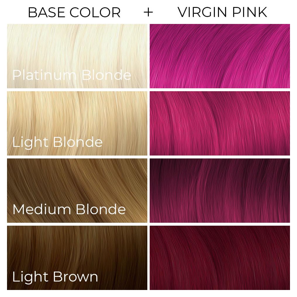 ARCTIC FOX Vegan Semi-Permanent Hair Color Dye - Virgin Pink (8 Fl Oz) | Cruelty-Free Formula