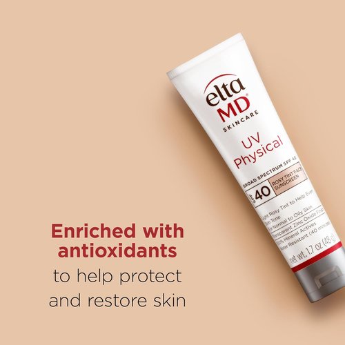 EltaMD UV Physical Tinted Sunscreen - 100% Mineral Protection for Face | Broad Spectrum SPF 41