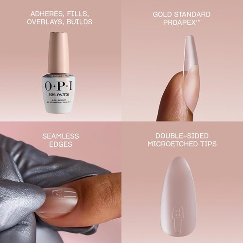 OPI GELevate 4-in-1 Nail Builder Gel - Vegan UV Cure Nail Polish | 15 ML for Strong, Beautiful Nails