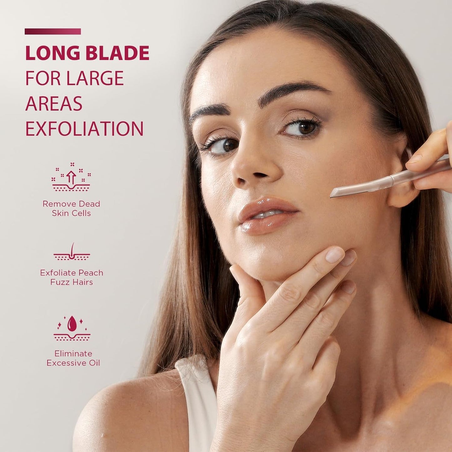 SINAHET Dermaplaning Tool - Professional Face Razors for Gentle Exfoliation | 12 Count for Women