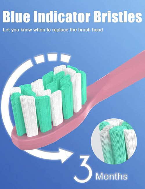 Philips Sonicare Toothbrush Replacement Heads - Plaque Control, Simply Clean, 10 Pack, Pink