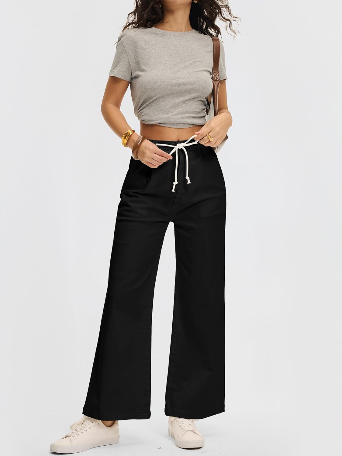ANRABESS Women's Wide Leg Jeans - High Waisted Casual Denim Pants with Pockets | Trendy Relaxed Fit