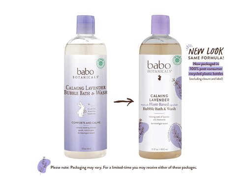 BABO Botanicals Calming Lavender Bubble Bath & Wash - Relaxing Chamomile & Lavender - EWG Verified, Vegan