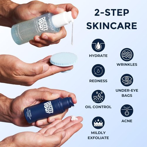 Prettyboy Face Revival Gel Moisturizer for Men - Hydrating Cream to Refresh Dry Skin & Reduce Redness - Fragrance-Free - 1 Count